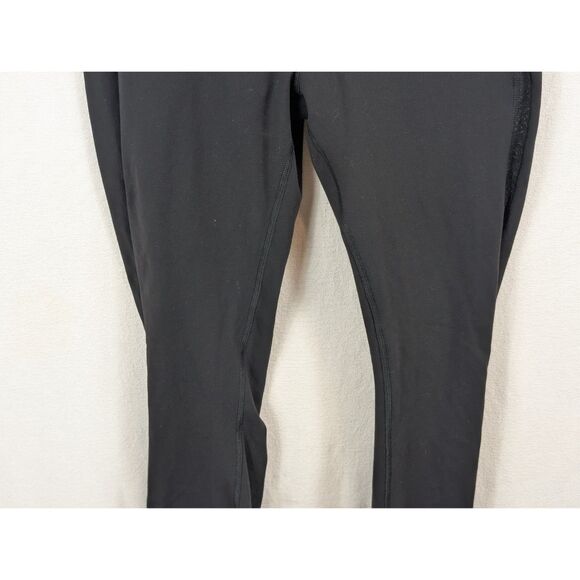Lululemon High Waisted Mesh Calf Leggings Black Women's Size 8 - Picture 3 of 13